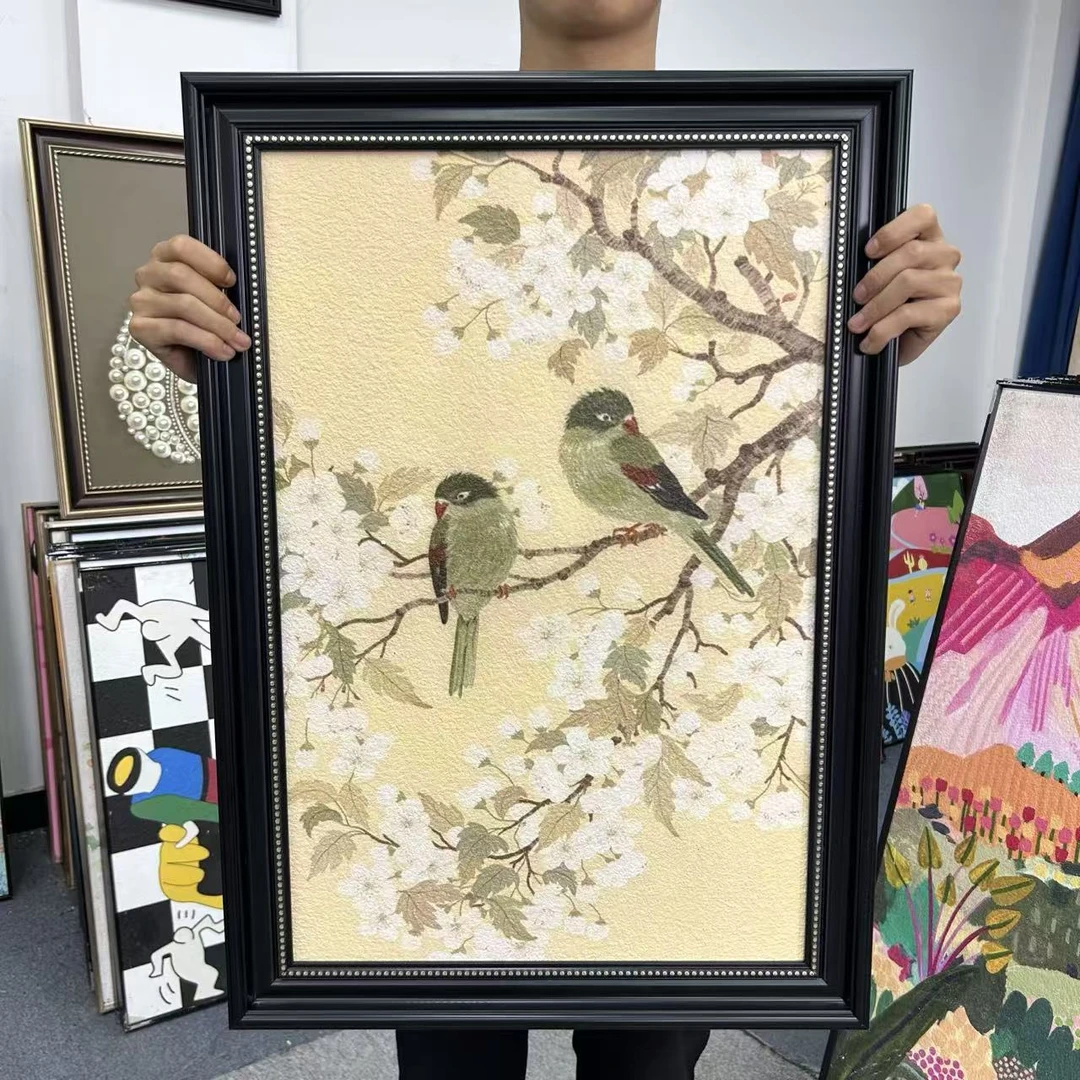新中式喜上眉梢梅花禅意清新客厅玄关餐厅装饰画5070