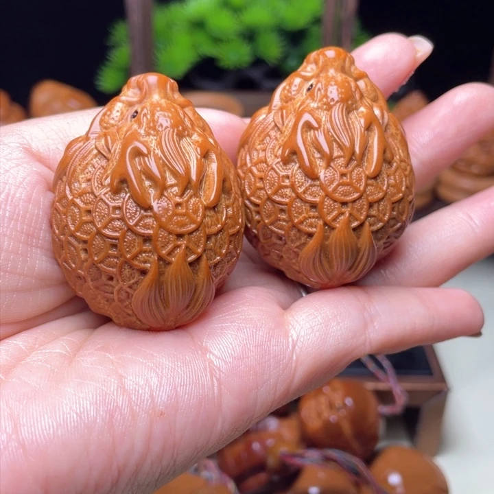 吊坠橄榄核金币龙龟手球3.5