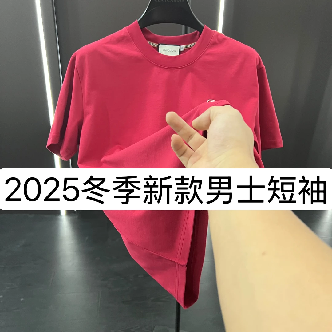 【HF】3119-冬季新款男士休闲百搭上衣修身圆领打底半袖 2-5B