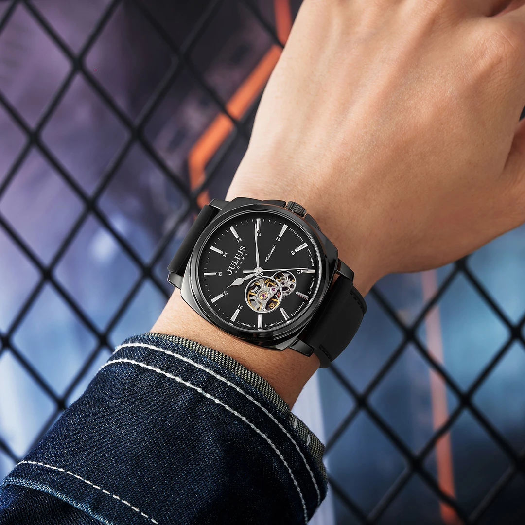 Julius/聚利時简约大气男士手表时尚潮流高档男款帅气防水石英表