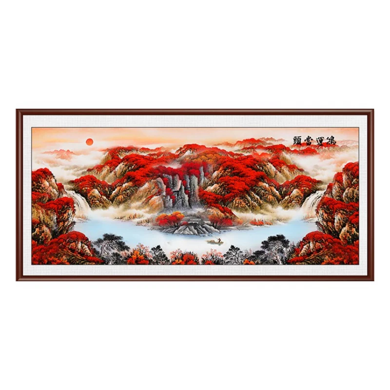 1.5中格纯手工绣好的十字绣刺绣成品2072/2140鸿运当头装饰画