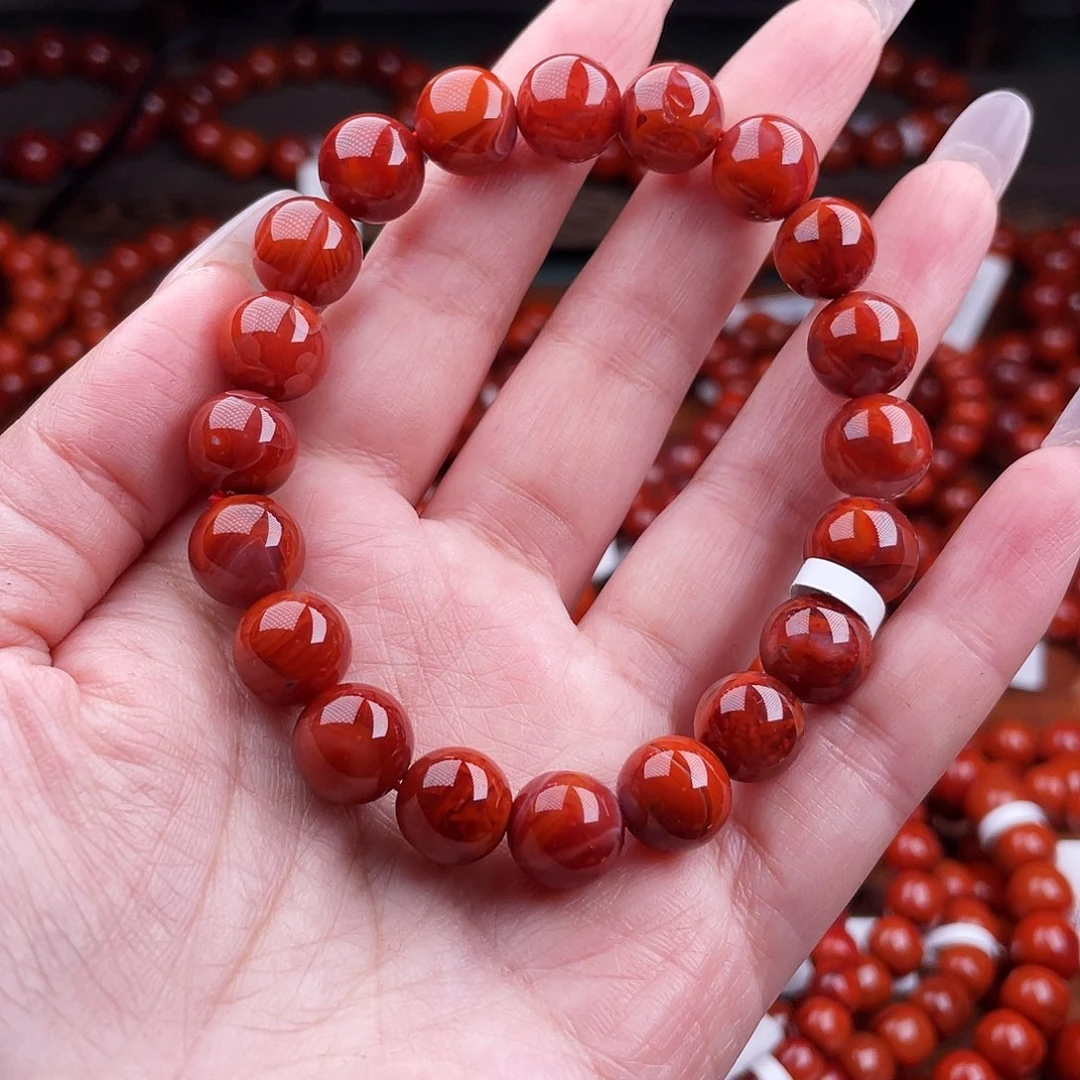 南红玛瑙未镶嵌瓦西手串10mm多样性发一