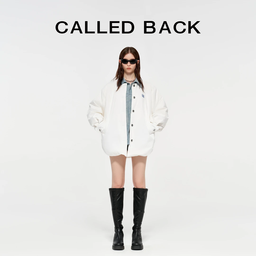 CALLED BACK新款设计师小众时尚百搭修身显瘦假两件羽绒服 242459