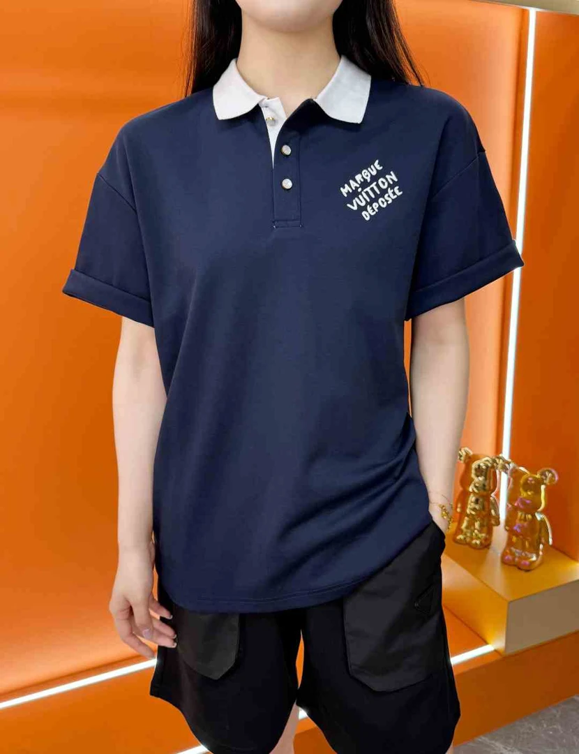 LJ【乐尚专属25】夏季新款宽松百搭情侣装短袖POLO衫男 S253015