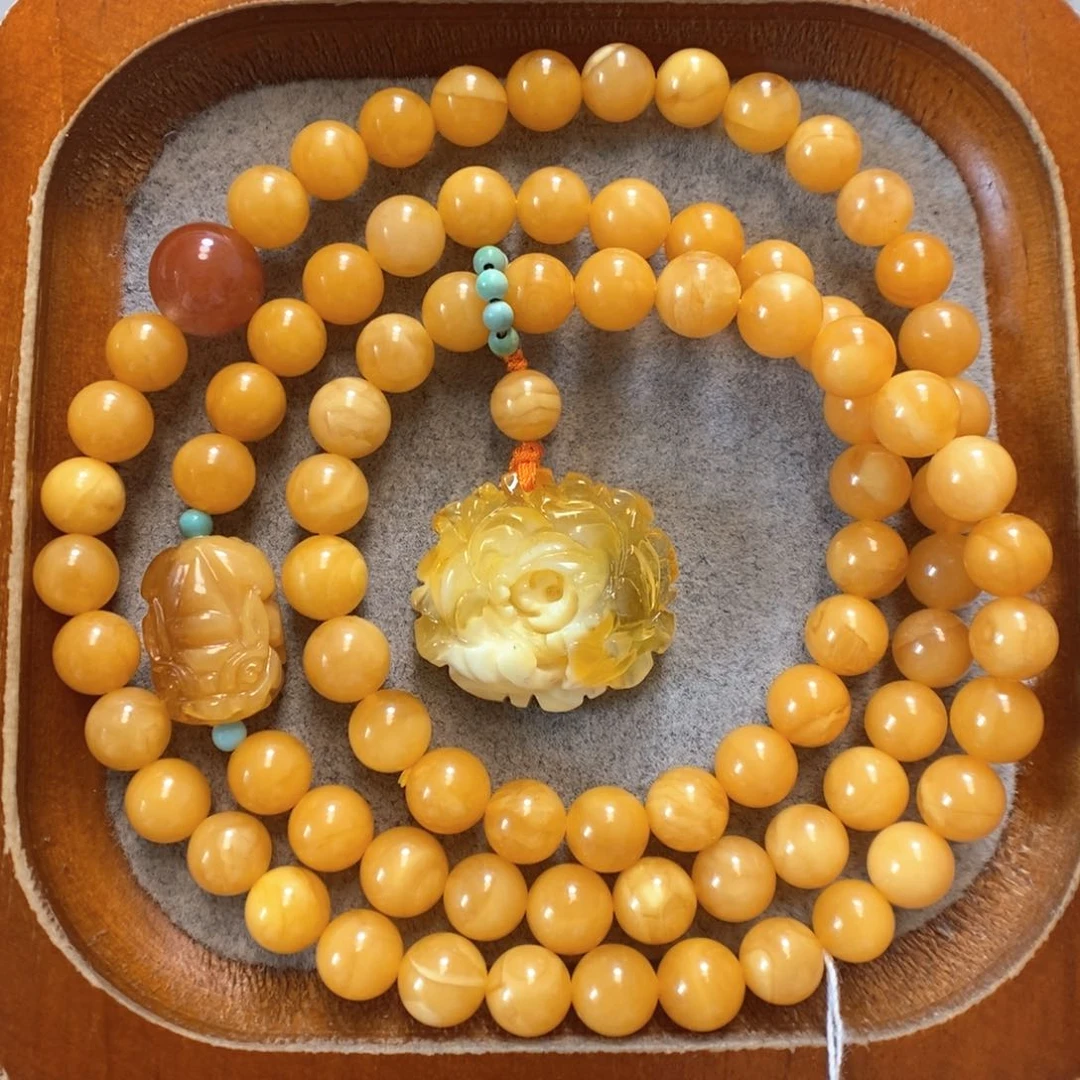 未镶嵌蜜蜡手串蜜蜡手串