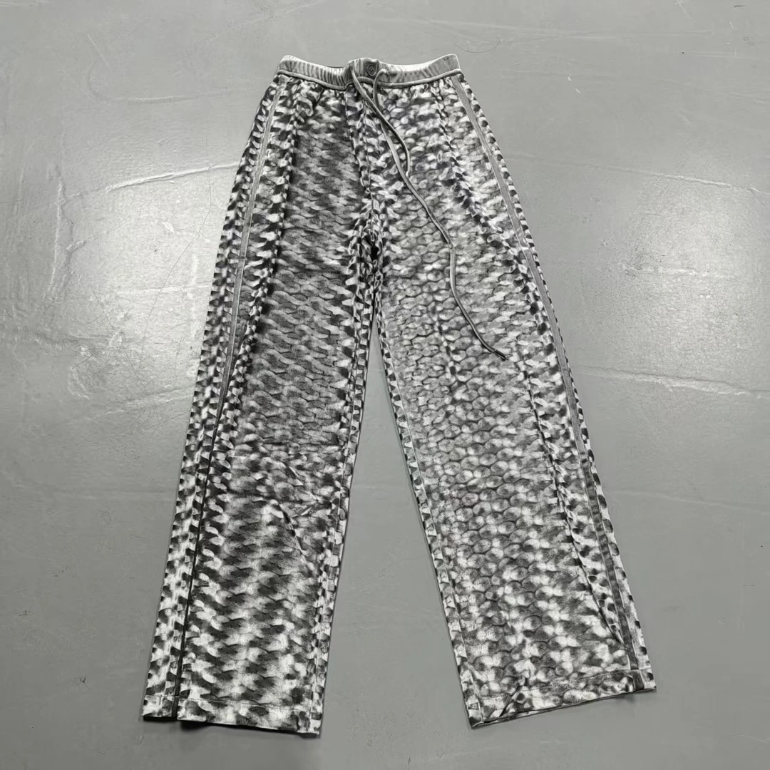 【南油玲姐】银色丝绒休闲裤80811