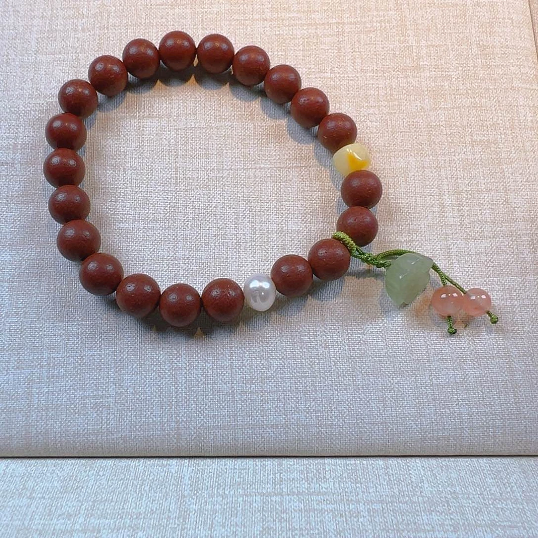 水晶手链未镶嵌合香珠花蕊夫人玫瑰花