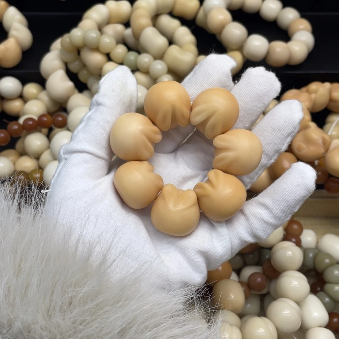 菩提根/象牙果吊坠25干磨牙果橘粉趴趴兔手捻197