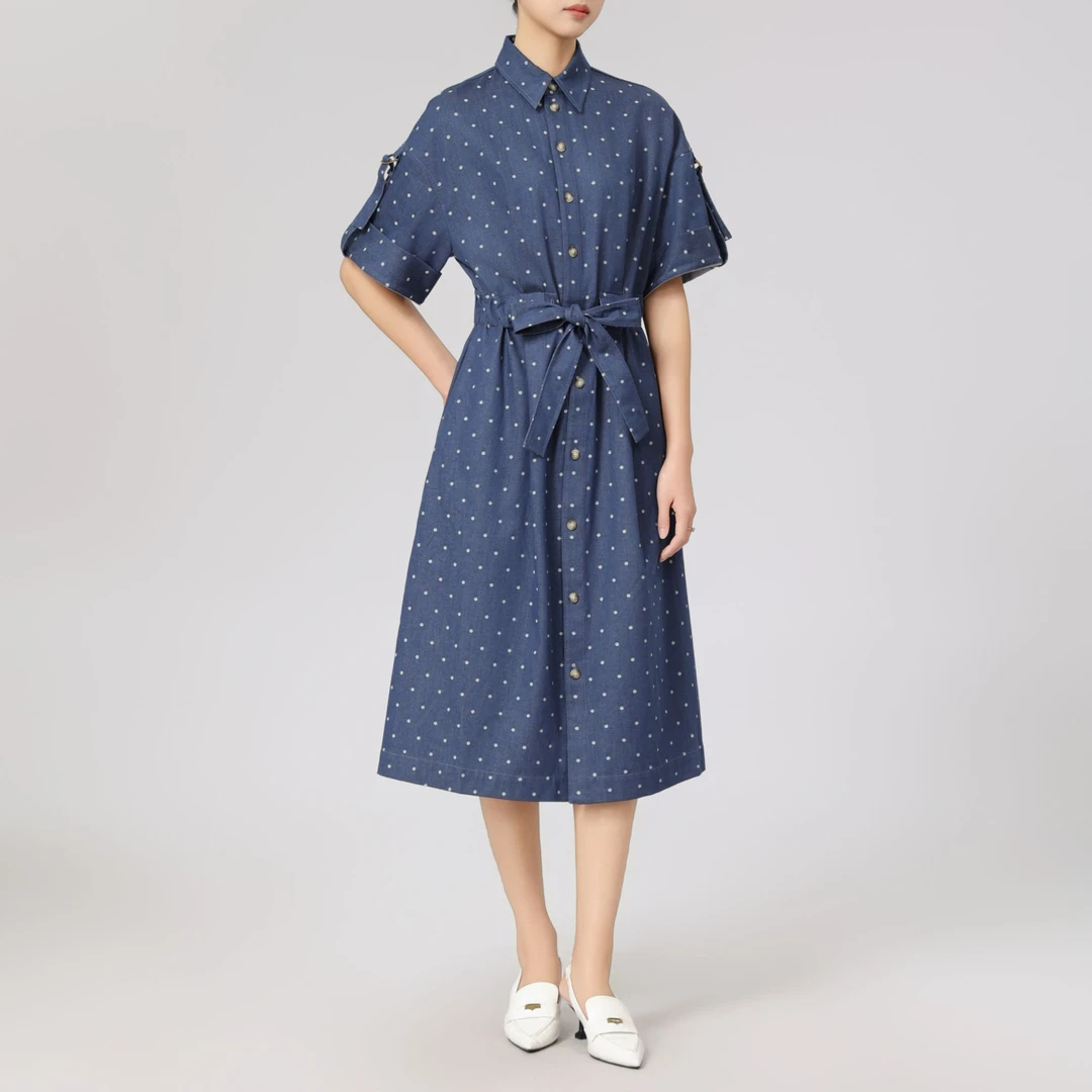 AMASS/阿玛施春夏潮流时尚女装裙子休闲工装式短袖连衣裙5500590