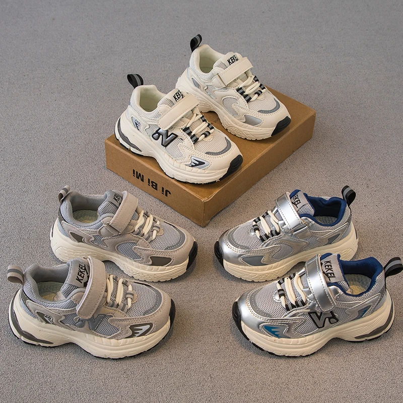 ABC 男童运动鞋2025年春秋新款女童软底防滑时尚百搭洋气老爹鞋子