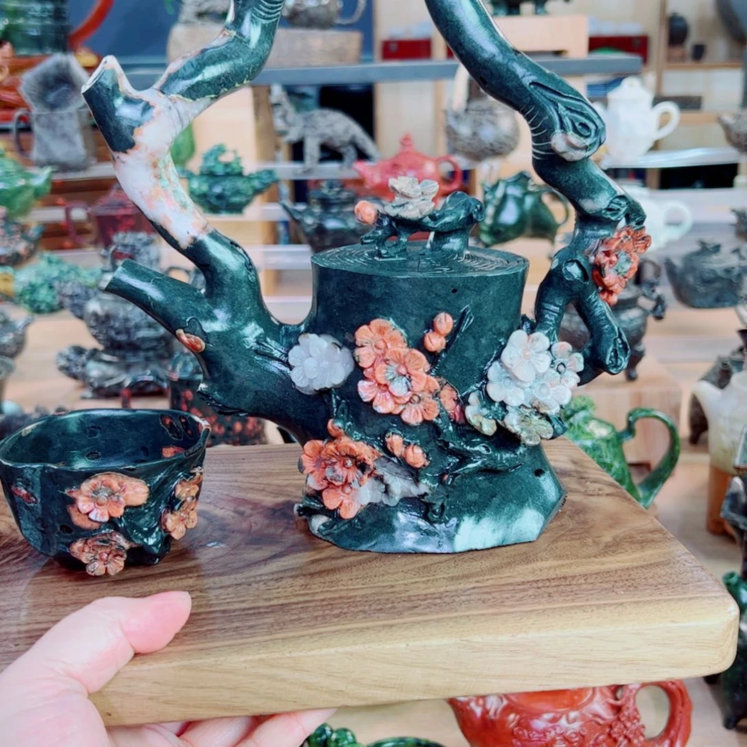 一***睁天然石材手工雕刻