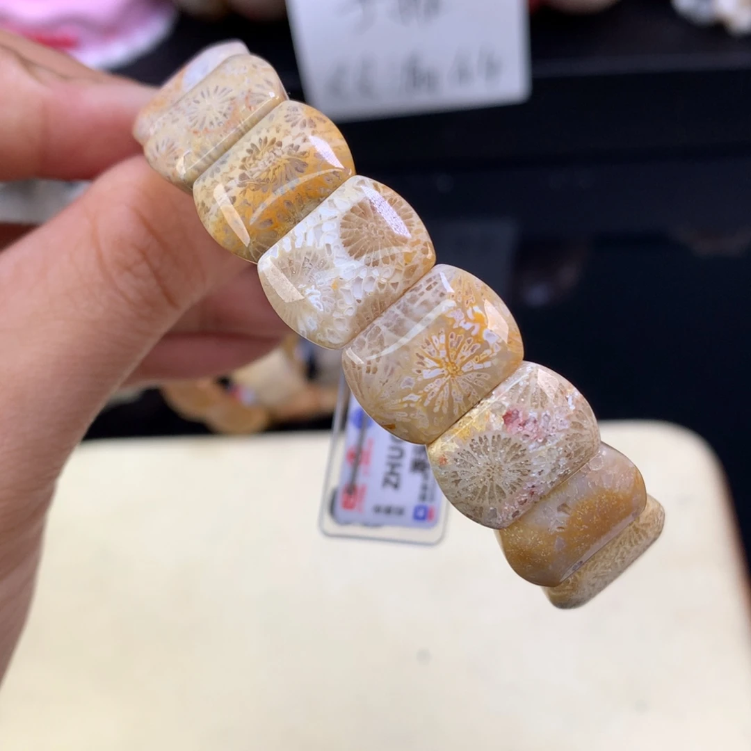 硅化珊瑚（珊瑚玉）未镶嵌吊坠(赠链)五折大花（33号）