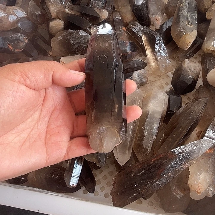 天然水晶原石未镶嵌烟晶水**家