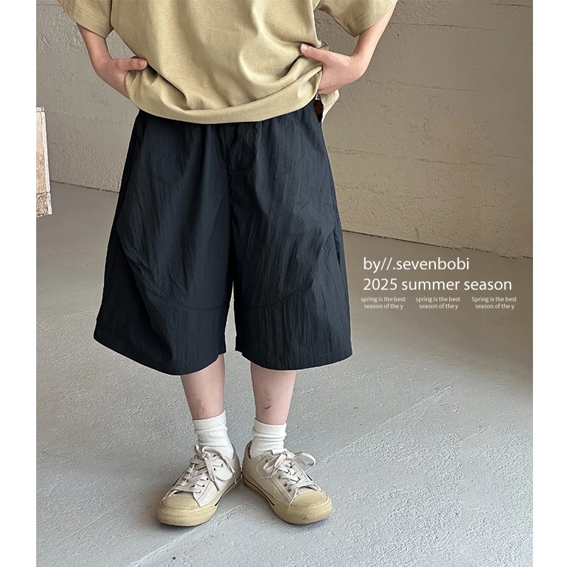 【现货】男童裤子夏季儿童短裤薄款宝宝休闲裤中童五分裤男孩中裤