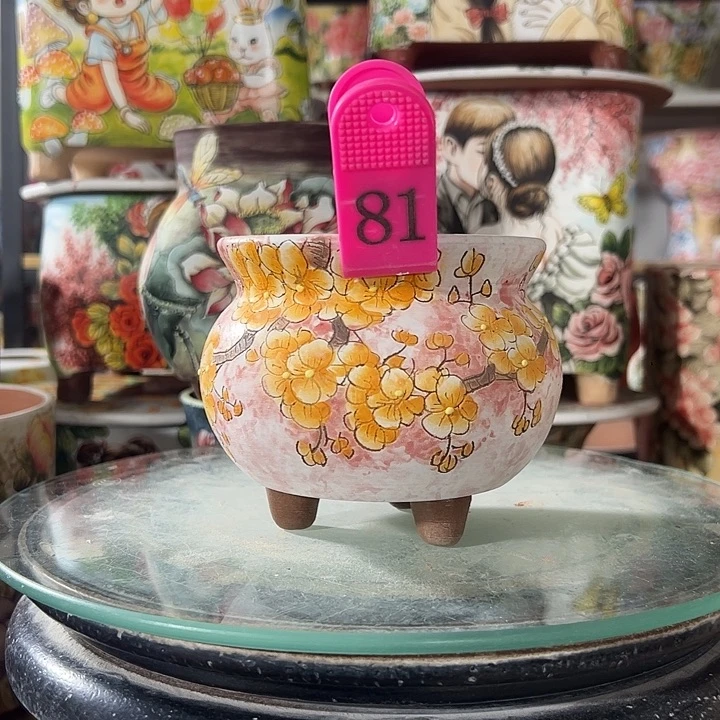 景德镇手绘花盆满38包邮