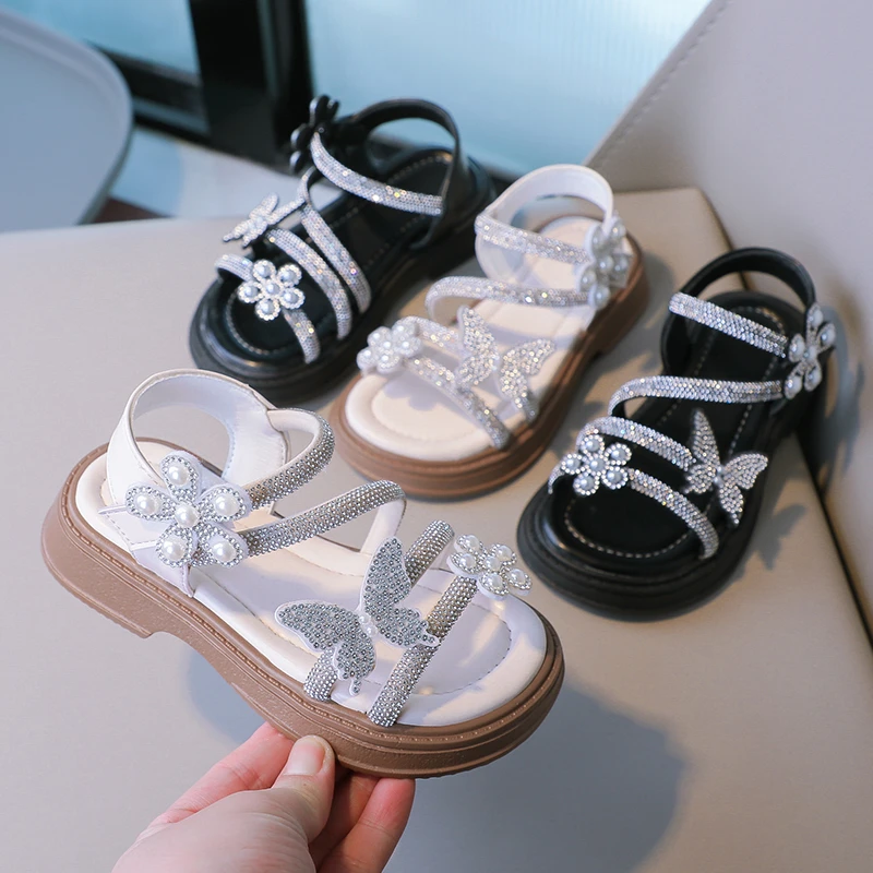 女童鞋凉鞋夏款2025新款儿童公主鞋中大童女孩软底沙滩鞋凉拖时尚