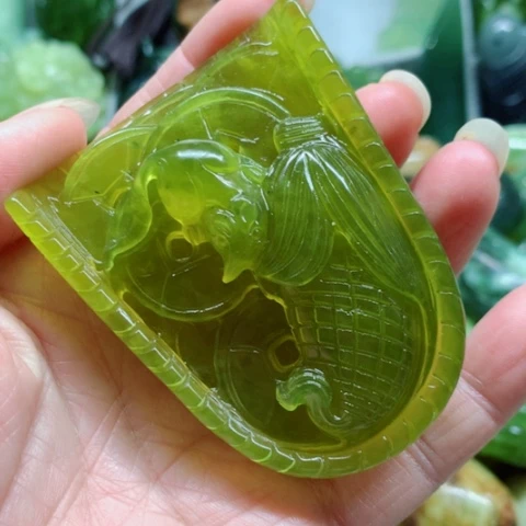 蛇纹石玉未镶嵌手把件