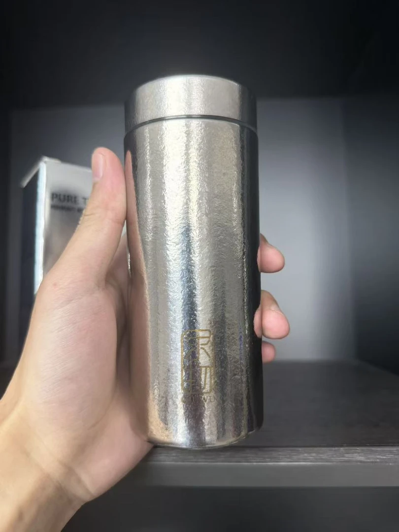 求物双层纯钛口袋杯无缝内胆220毫升容量