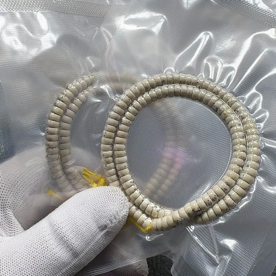 星月菩提手串假*如星月菩提6mm原生态大留白药片两条