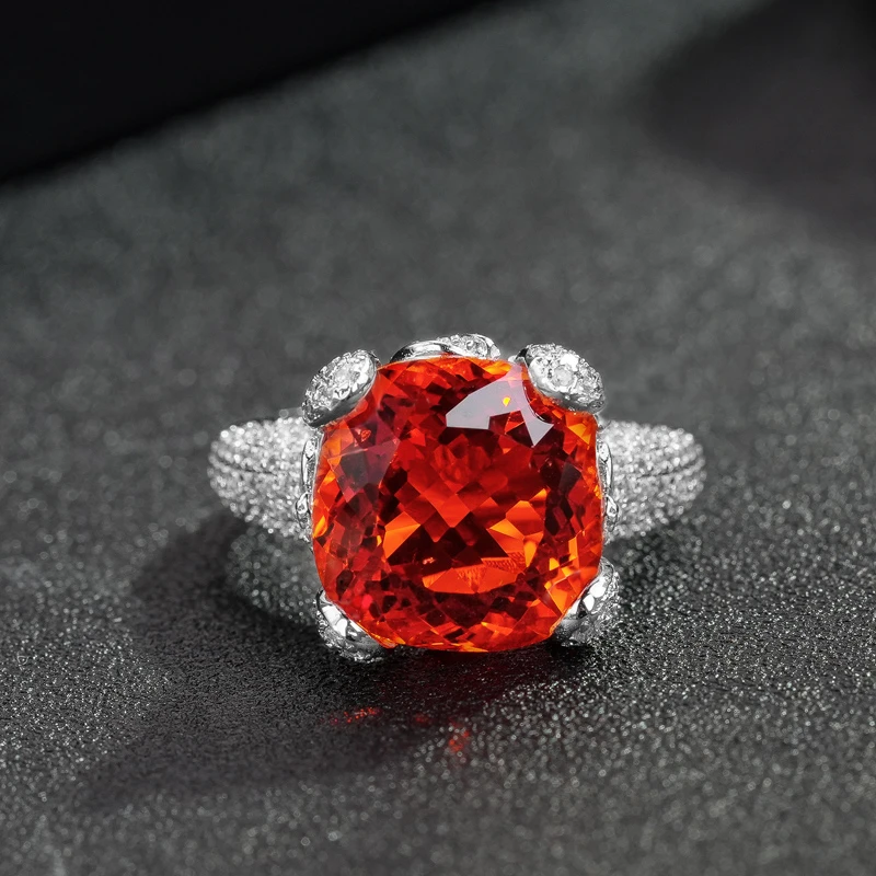 铜合金合成锆石戒指 铜合金 合成立方氧化锆 芬达色戒指7136