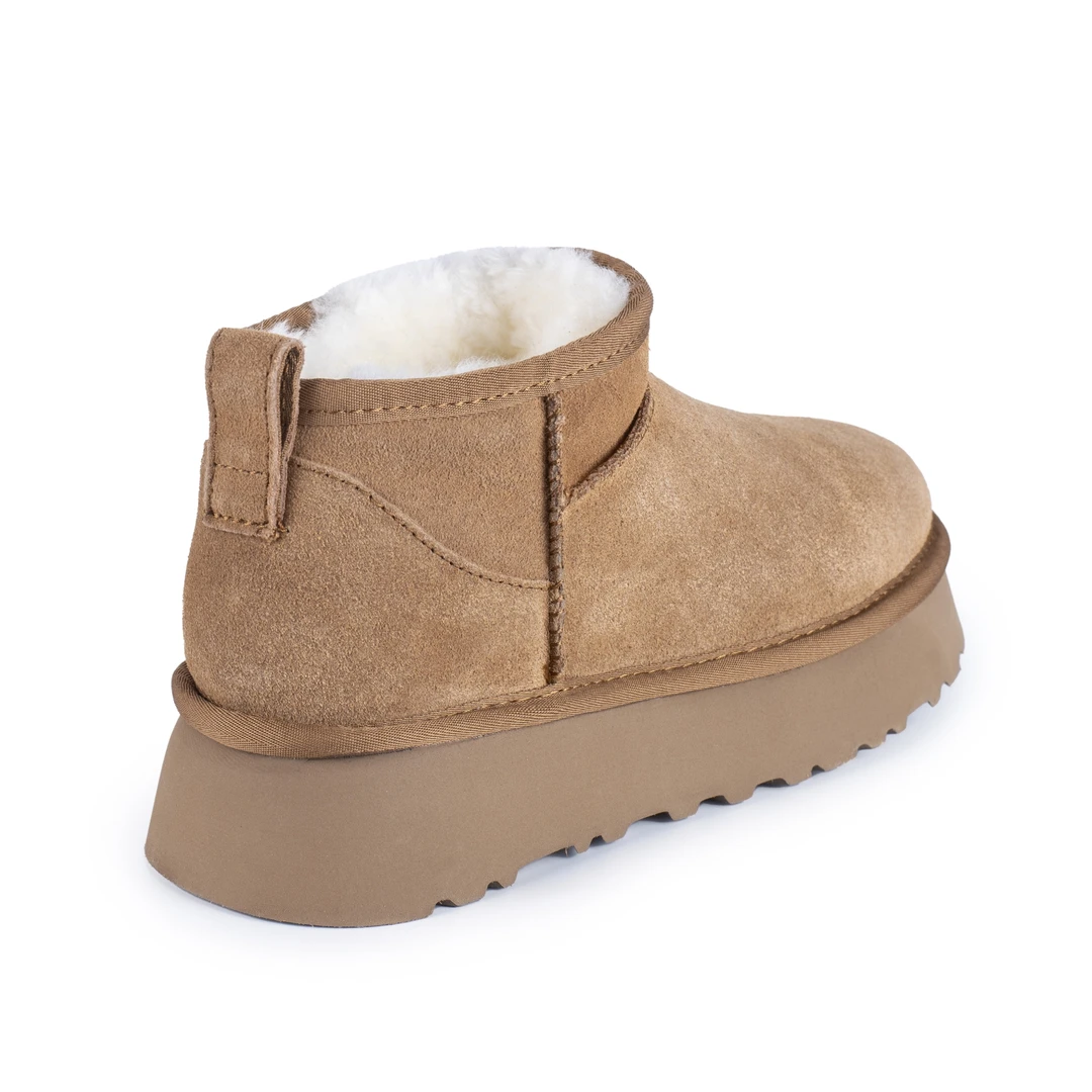 【2783】桑坡1：1 款   周冬雨百搭雪地靴女真皮真毛超保暖M