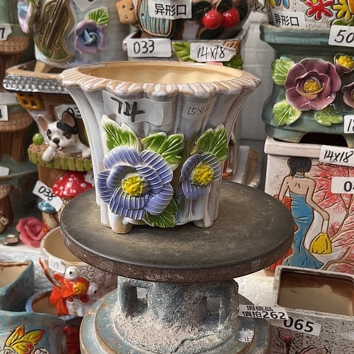 粗陶材质多肉花盆