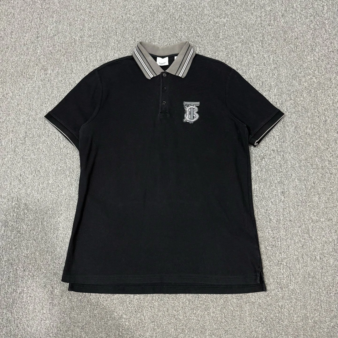 99新 BURBERRY/博柏利 18955966 巴宝莉 黑色短袖POLO衫 M码95新