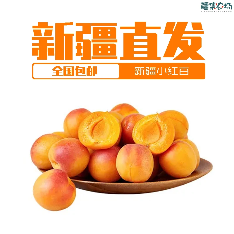 正宗新疆小红杏阿克苏吊干杏应当季新鲜杏子伊犁水果甜杏4斤空运