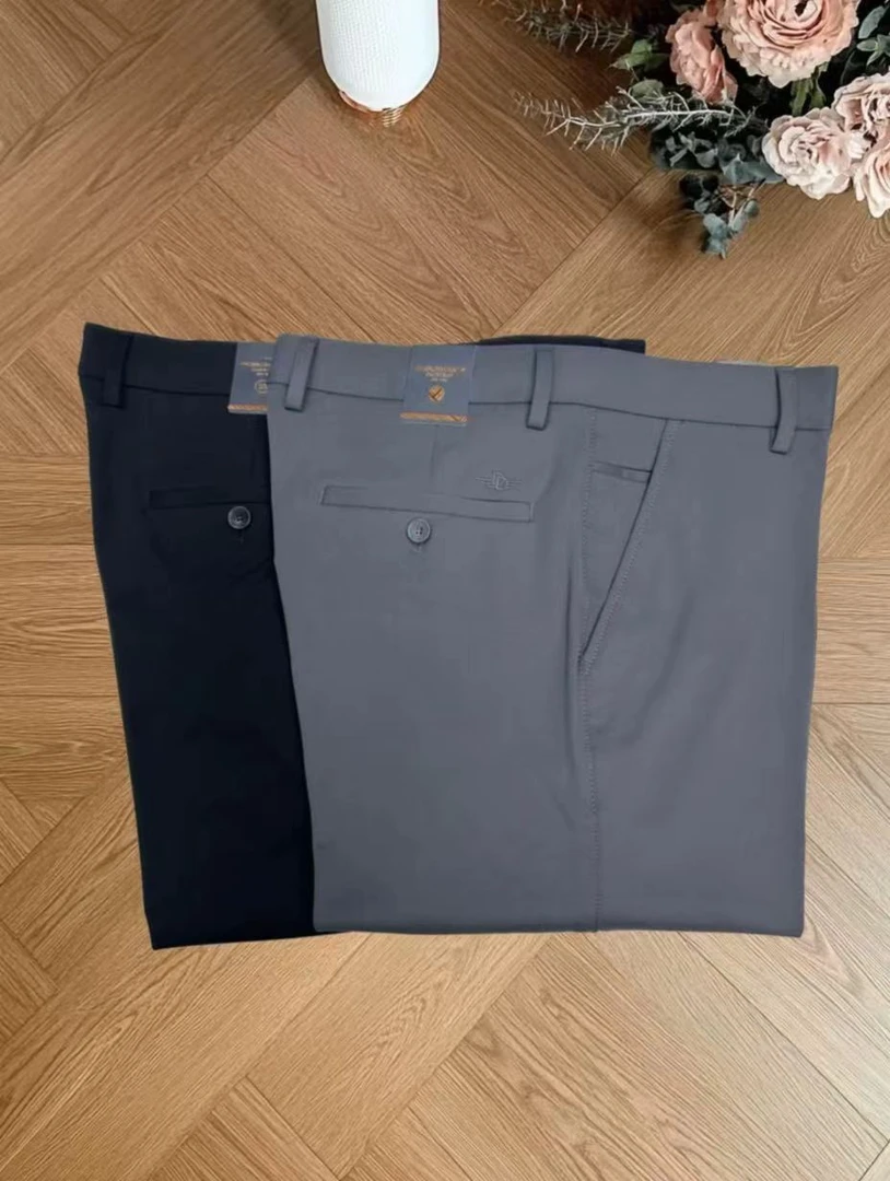 夏季新款宽松版直筒弹力透气亲肤高端商务休闲男裤厂家直销