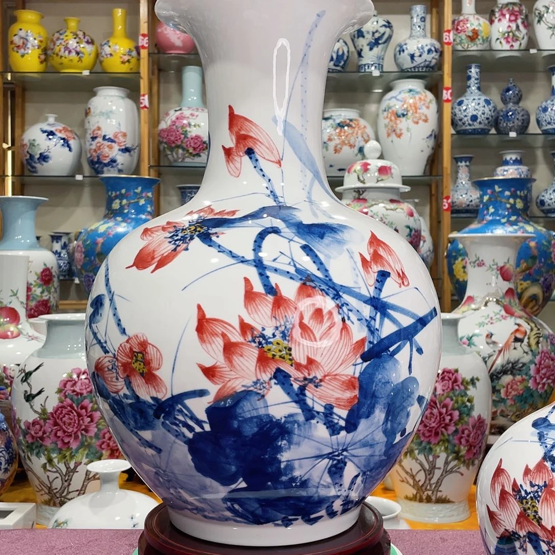 摆件莲*景德镇的陶瓷