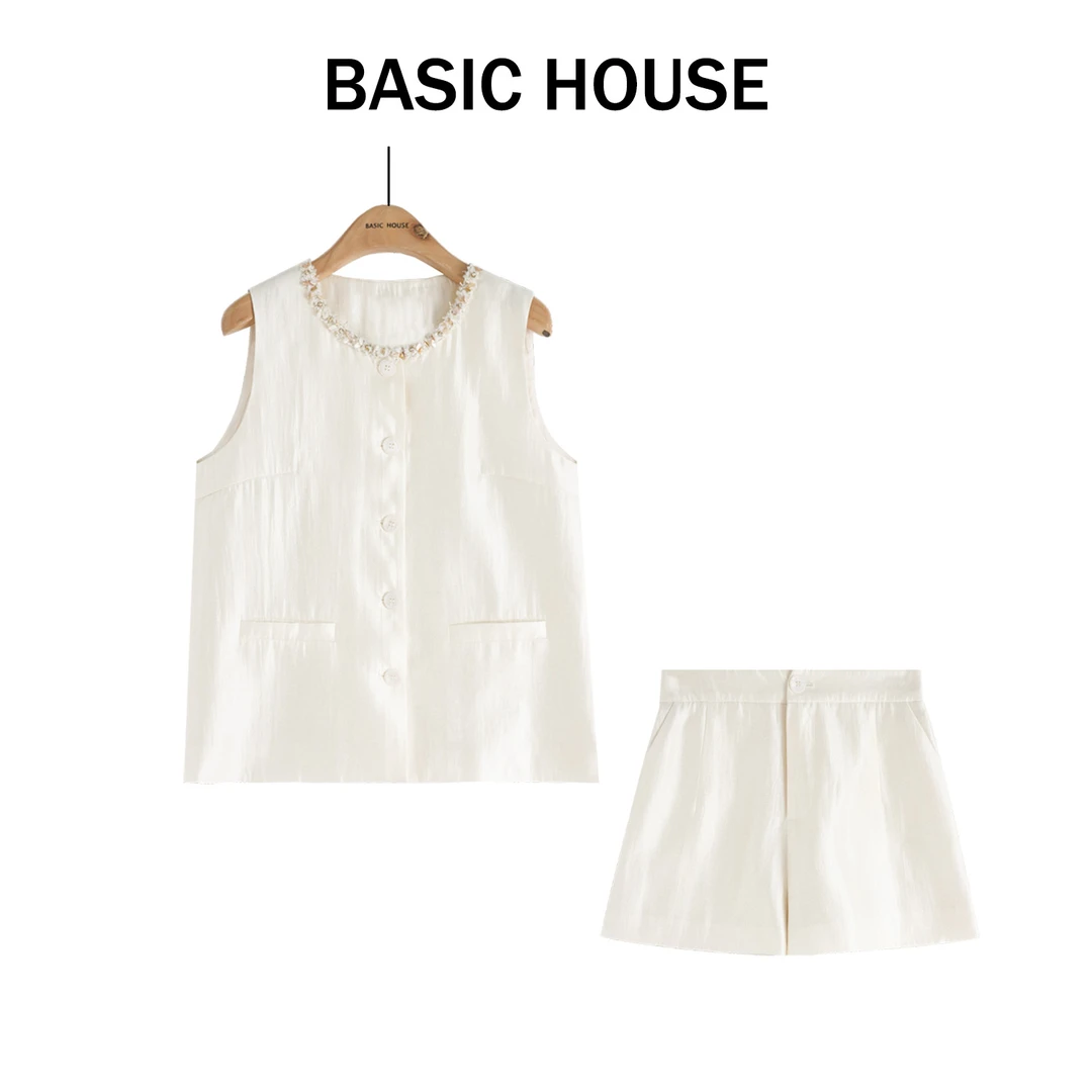 Basic House/百家好短袖气质显瘦小香风女套装B1335B5J8F2