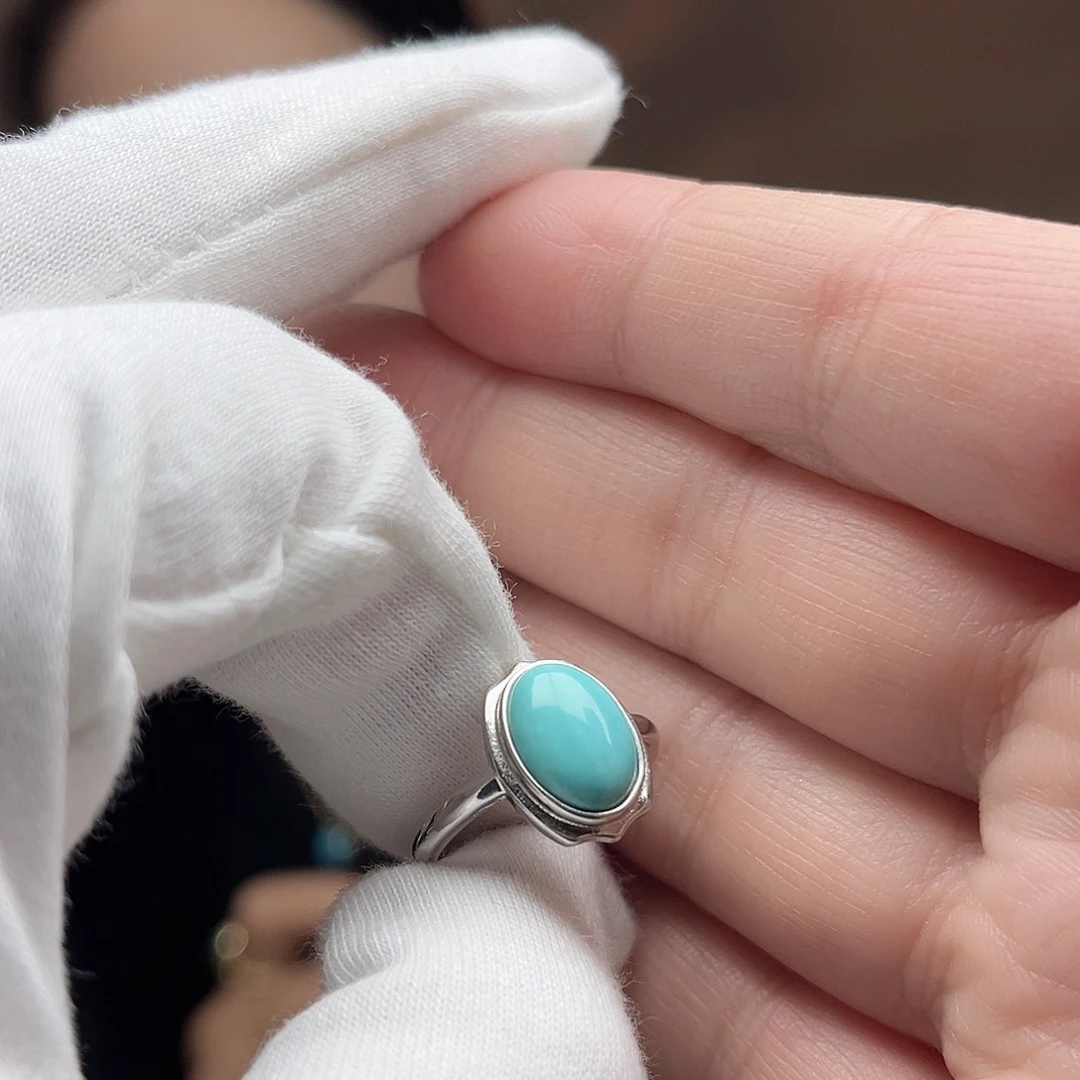 绿松石珠宝奇石银S925镶嵌