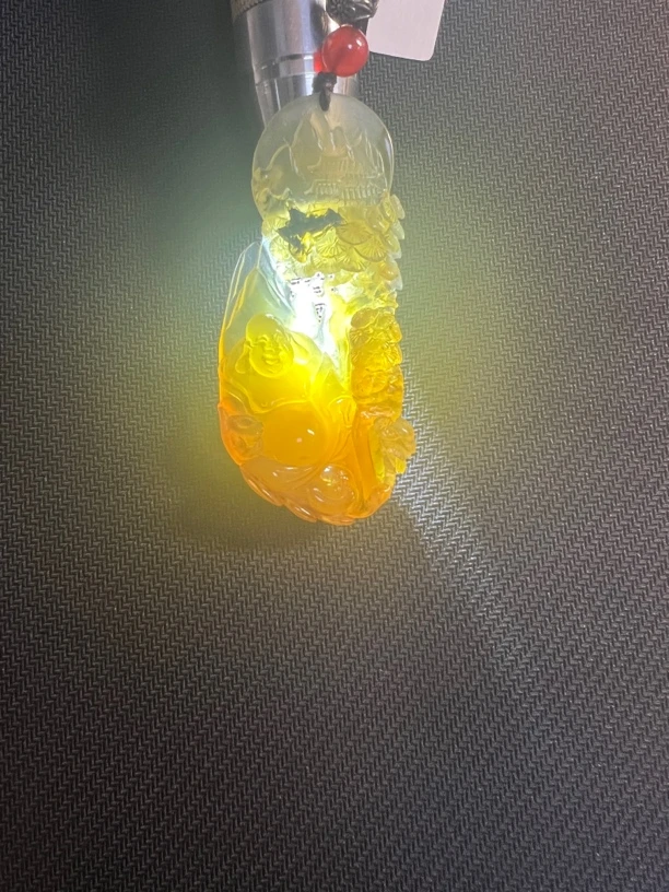 精品岫玉花料挂件
