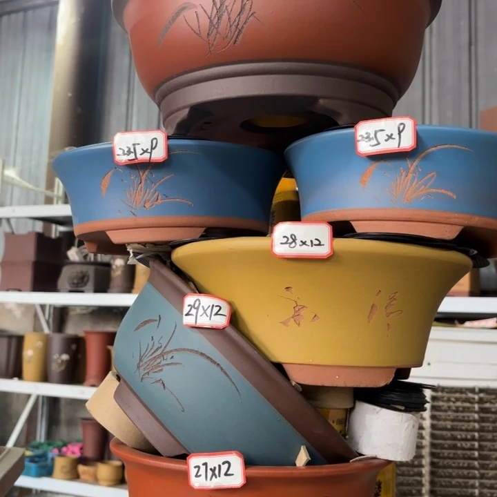 紫砂花盆100-6。