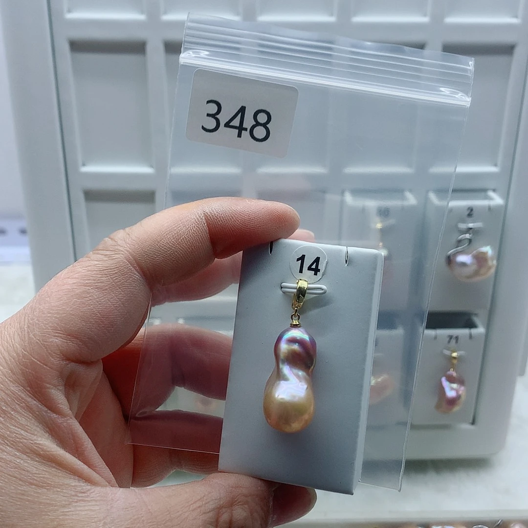 合金吊坠(不含链)淡水珍珠