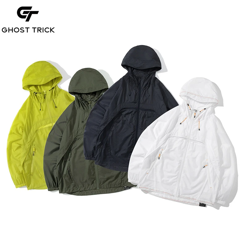 夏季新款宽松时尚连帽男女同款防晒服SJK7755