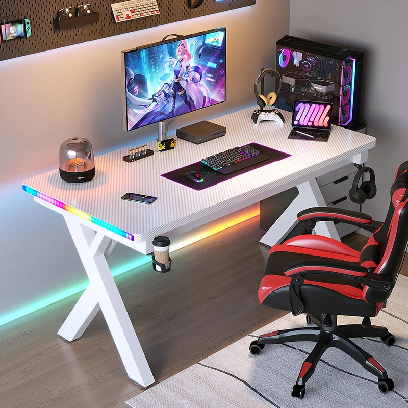 实木简易电竞桌台式电脑桌S1家用书桌电竞房办公游戏桌双人