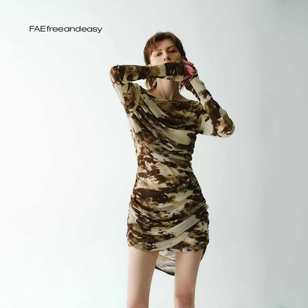 FAEfreeandeasy 鎏金时代 缠绕式沙丘裙 E56008