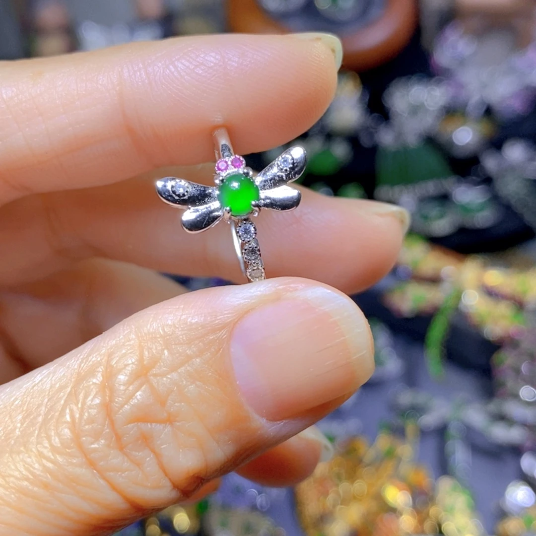 翡翠颈饰银S925镶嵌天然翡翠