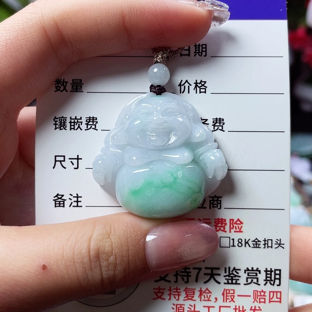 翡翠未镶嵌颈饰佛公18