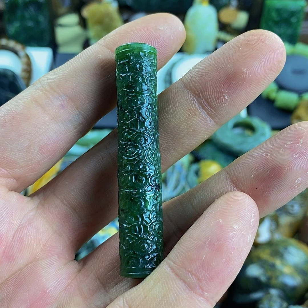 和田玉（碧玉）手把未镶嵌