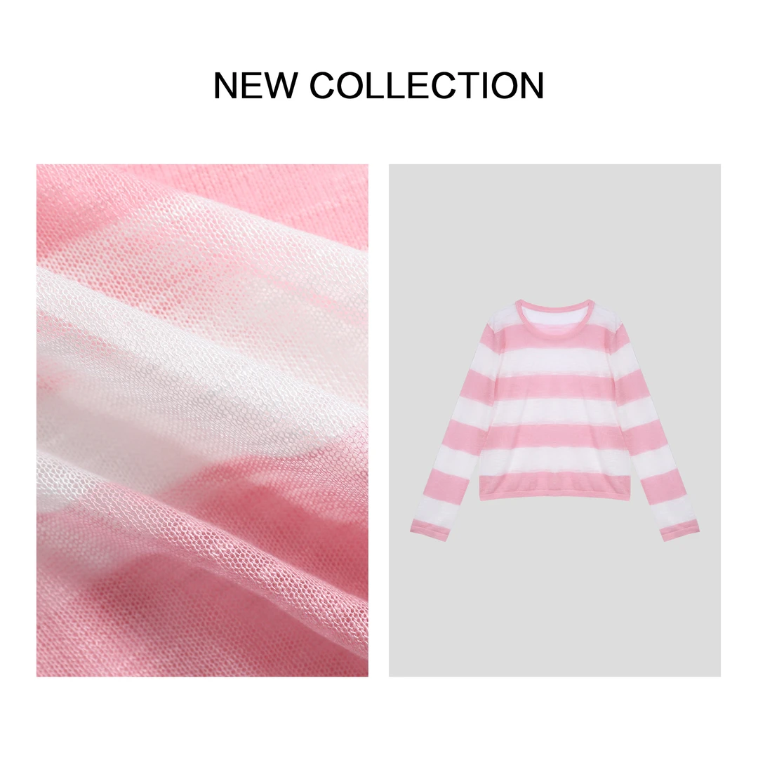 【大有范专属】 X1F38008B 女士条纹间隔线衣