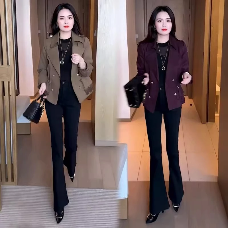 风衣短外套女2025秋季新款时髦洋气收腰显瘦小个子短款休闲大衣潮