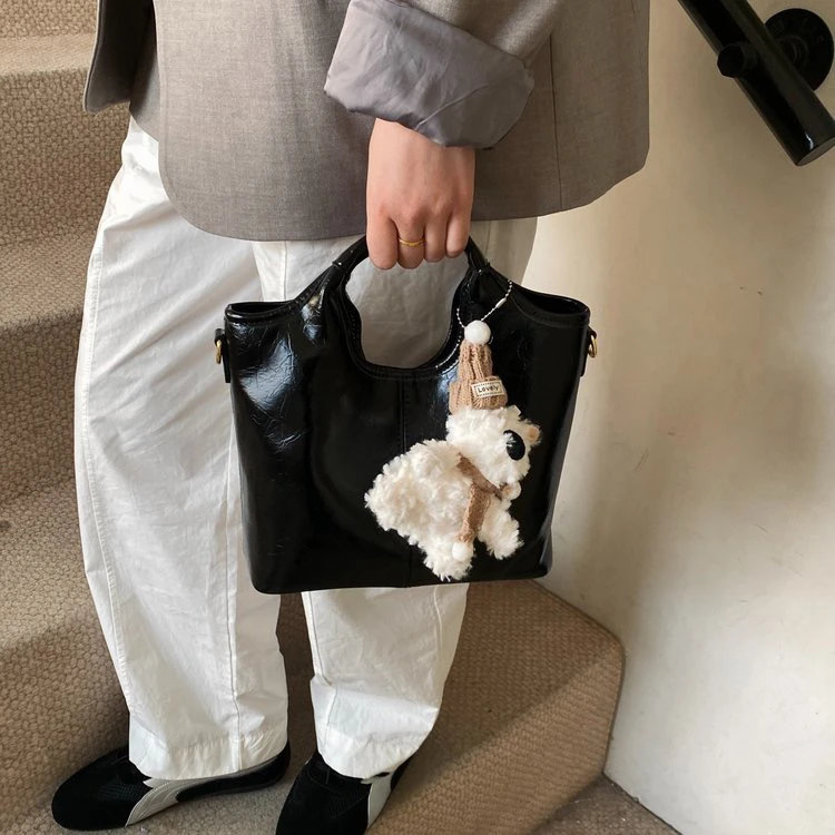 超火爆款菜篮子手提包女韩版可爱休闲手提包百搭网红单肩斜款包女