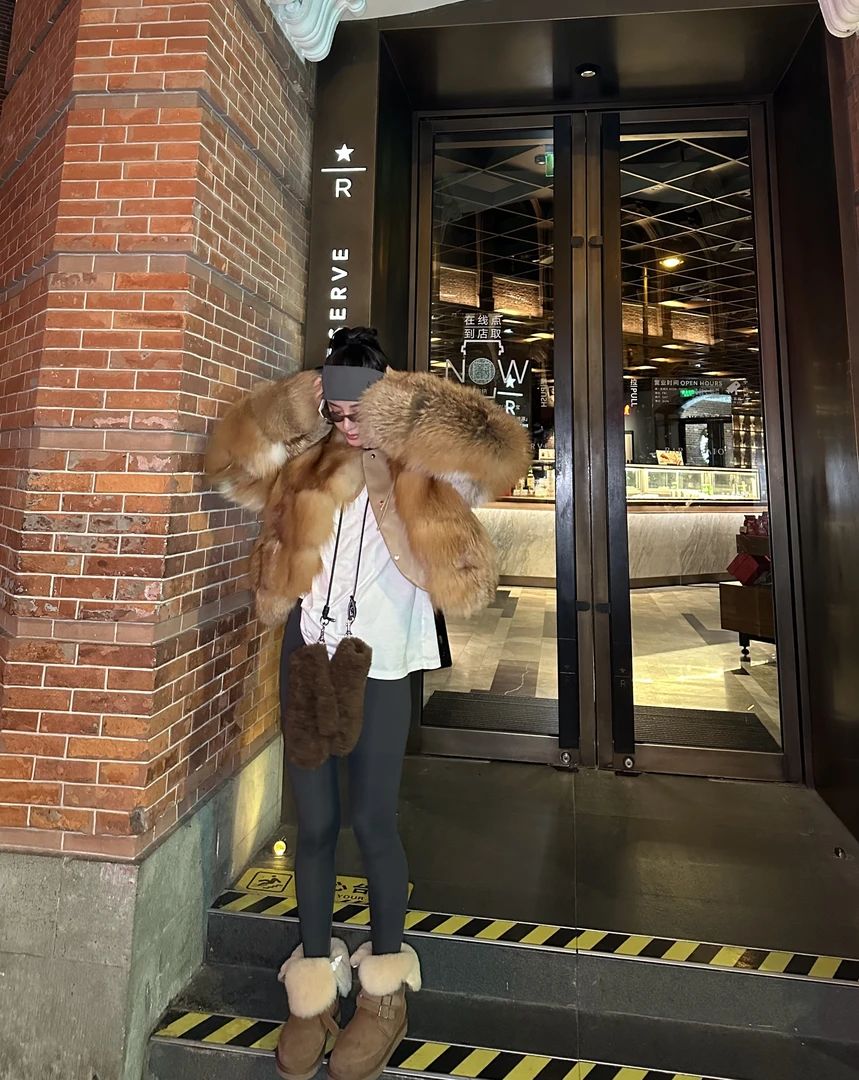 【源来有你】2024年新款高腰设计师女王款红狐原色外套