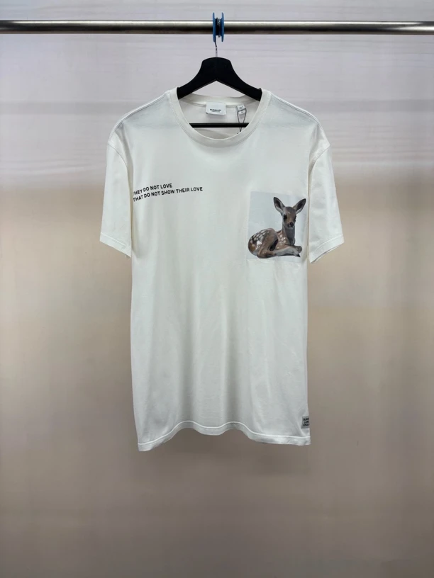 99新 BURBERRY/博柏利 小鹿印花短袖/XS码/M9739