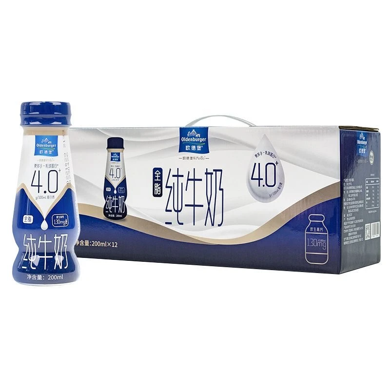 欧德堡4.0蛋白质全脂纯牛奶(200ml*24)/箱
