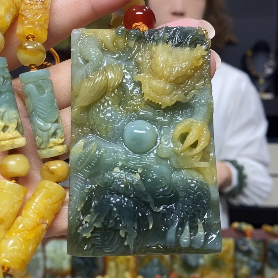 未镶嵌岫玉挂件吊坠项链