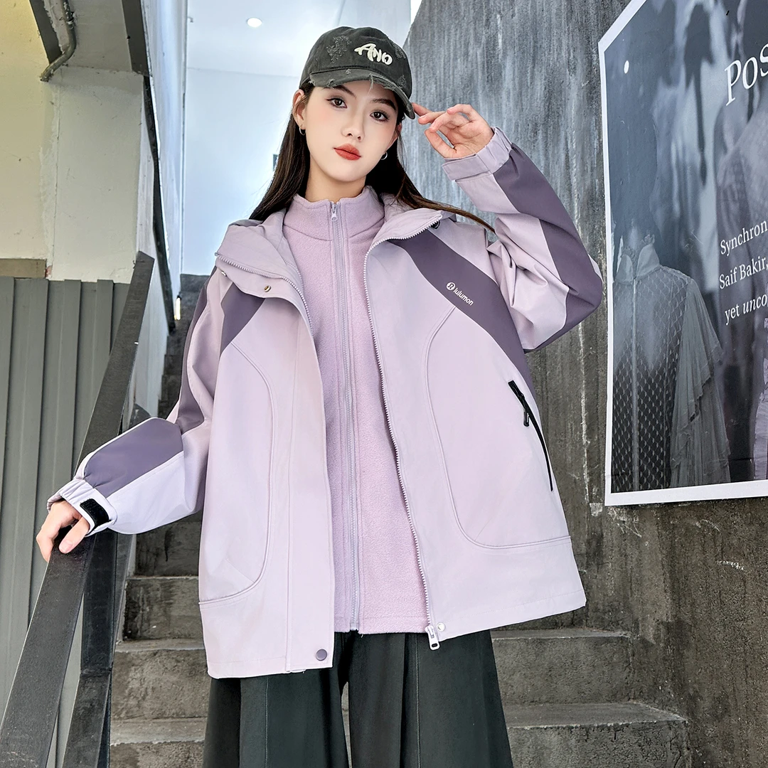 女童外套秋冬款2025新款洋气大童冬装加厚初中生冬季三合一可拆卸