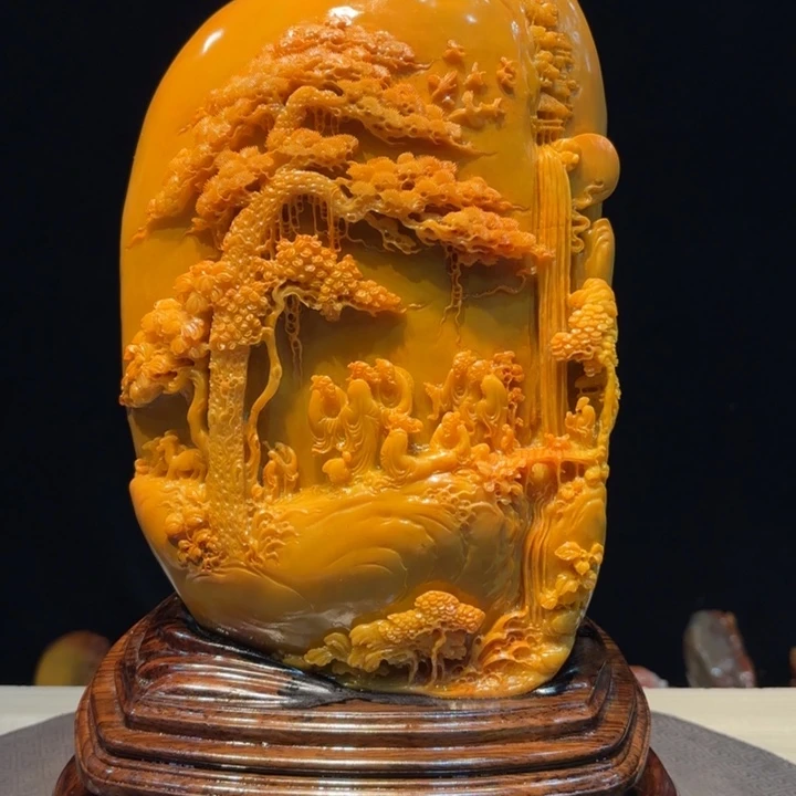 国***馆寿山石漏一个交个朋友